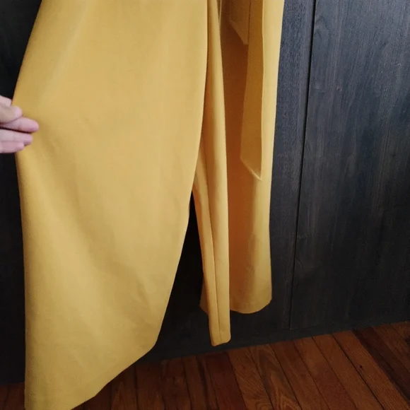 Calvin Klein Dressy Mustard Yellow Jumpsuit Sleeveless Sz 14 EUC